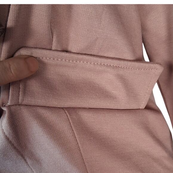 Dusty Rose Pink Fashion Jacket Ruffles Feminine Romantic Girly Military Style - Picture 7 of 9
